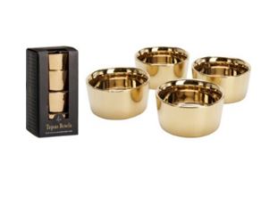 CJ.4 TAÇAS Ø8CM CERAMICA DOUURADO#